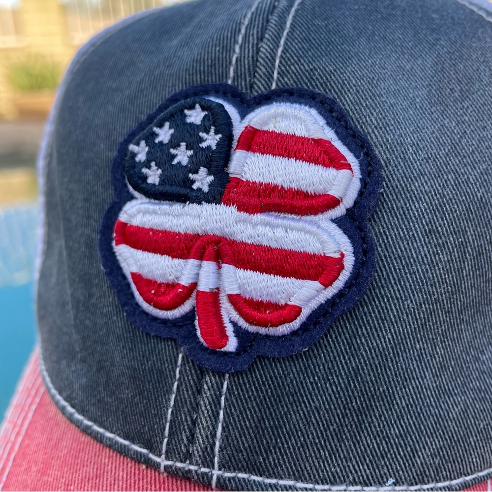 Black Clover Patriotic Red/White/Blue Golf SnapBack Cap!